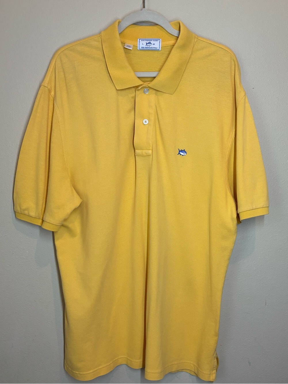 Southern Tide Skip Jack Butter Yellow Men’s Polo Shirt - Large